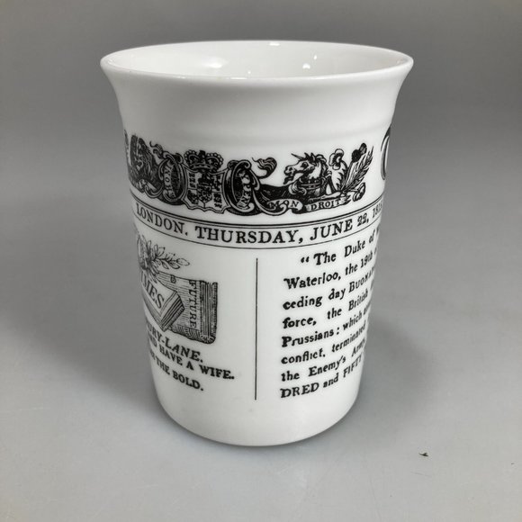 Times London Newspaper Waterloo Napoleon News 6/22/1815 Mug 8 oz England - Picture 2 of 6